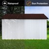 NicBex 10ftx12ft Outdoor Storage Shed with Hinged Door and Pent Roof Metal Garden Shed with Window for Backyard, Lawn, White - 4 of 4