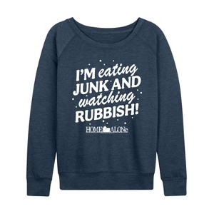 Women's - Home Alone - Junk And Rubbish Lightweight French Terry Wide Neck Long Sleeve Shirt - 1 of 4