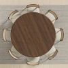 Dovelina 60" Round Dining Table Modern Wood Kitchen Table Dining Room Table for 8 People - 3 of 4