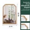 ChicFurnit Decorative Wall Mirror Solid Wood Frame Rounded Corner for Bedroom Bathroom Living Room, Brown, 33"*22.5"*1.7" - 3 of 4