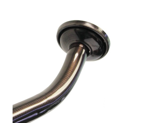 Elegant Home Fashions Adjustable Curved Shower Rod - Rubbed Bronze