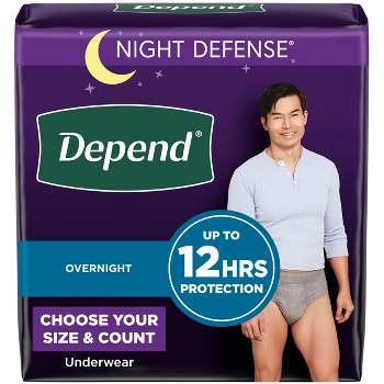 Depends Night Defense Adult Incontinence Underwear for Women, Disposable,  Overnight, Large, Blush, 14 Count (Packaging May Vary) - 14 ea