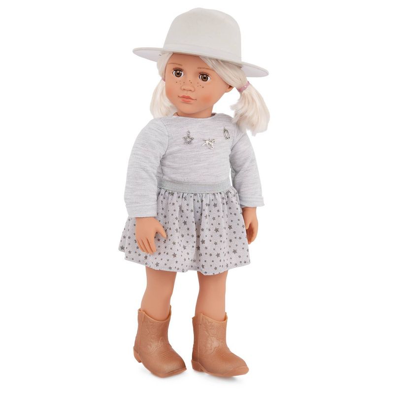 Our Generation Abigale 18&#39;&#39; Fashion Doll Brim Hat &#38; Country Outfit with Sweater Charms, 4 of 6