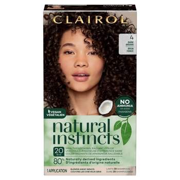 Natural Instincts Clairol Demi-Permanent Hair Color Cream Kit - 4 Dark Brown, Nutmeg