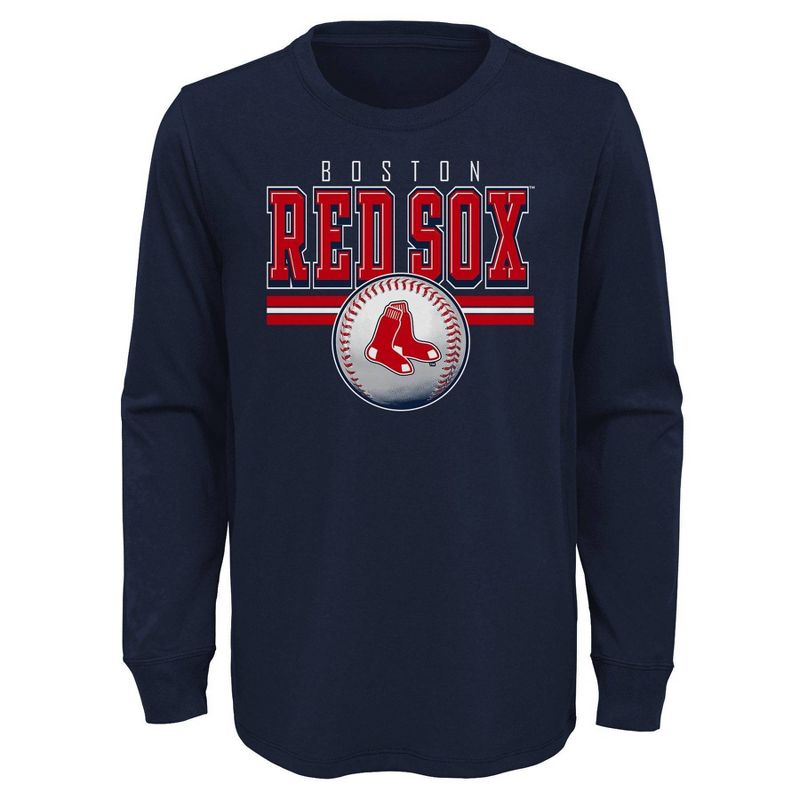 MLB Boston Red Sox Boys&#39; Long Sleeve T-Shirt, 1 of 2