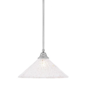 Toltec Lighting Any 1 - Light Pendant in  Brushed Nickel with 16" Frosted Crystal Shade - 1 of 1