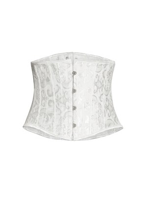 Allegra K Women's Floral Lace Up Corset Vintage Bustier Tube-Tops