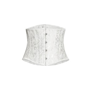 Allegra K Women's Floral Lace Up Corset Vintage Bustier Tube-Tops - 1 of 4