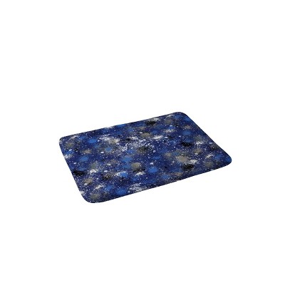 Ninola Design Ink splatter Night Bath Mat Blue - Deny Designs