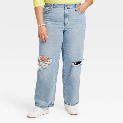 Women's Mid-rise 90's Baggy Jeans - Universal Thread™ Medium Wash ...