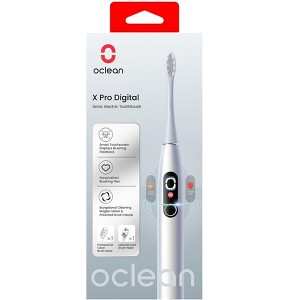 Oclean X Pro Digital Smart Toothbrush for Adults,30 Days Battery Life, 3 Modes, IPX7 Waterproof-Silver - 1 of 4