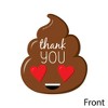 Big Dot of Happiness Party 'Til You're Pooped  - Shaped Thank You Cards - Poop Emoji Party Thank You Note Cards with Envelopes - Set of 12 - 3 of 4