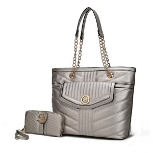 MKF Collection Chiari Vegan Leather Women's Tote Bag with Wallet by Mia K - 1 of 4