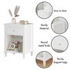 Nightstand with One Drawer One Shelf for Kids - 2 of 4
