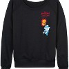 Women's - The Year Without a Santa Claus - Heat Miser Cold Miser Lightweight French Terry Wide Neck Long Sleeve Shirt - 2 of 4