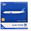 Boeing 777-200ER Commercial Aircraft with Flaps Down "United Airlines" White w/Blue 1/400 Diecast Model Airplane by GeminiJets - 3 of 3