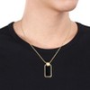 EVERLY JEWELRY | Yellow Plated Sterling Silver 22 CT TGW Black Onyx Fashion Pendant With Chain, 18-inch - 3 of 4