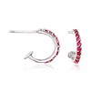 Ross-Simons 1.30 ct. t.w. Ruby and .10 ct. t.w. Diamond Angel Wing Drop Earrings - 4 of 4