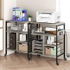 Whizmax Large Printer Stand with Power Outlets & USB Ports, 4-Tier Rolling Cart with Wheels for Desktop CPU, Home Office/Living Room - 2 of 4