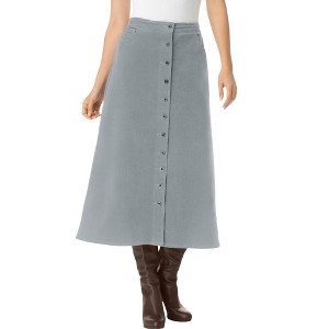 Woman Within Plus Size Corduroy Skirt - 1 of 4