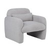Modern Teddy Fleece Accent Arm Chair with Pillow, Upholstered Accent Chair for Living Room, Bedroom, Study-Tanpinhause - 3 of 4