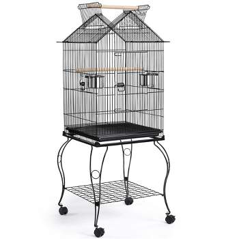 Yaheetech Open Top Metal Parrot Cage Rolling Bird Cage