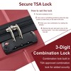 Kumasinova 20"Hardshell Luggage,Durable ABS Carry-On Suitcase with TSA Lock,Airline-Approved Double Spinner Travel Luggage,Lightweight - 3 of 4