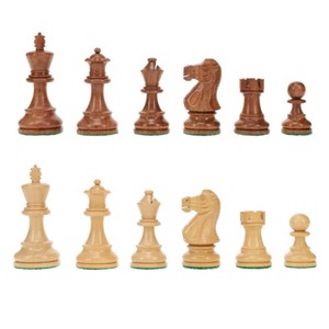 WE Games Wooden Weighted English Chess Pieces 3.66 in King - 1 of 4