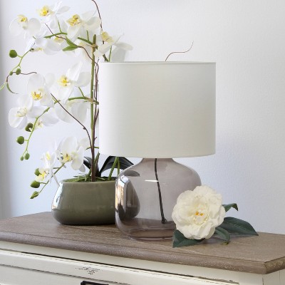Glass Table Lamp with Fabric Shade - Simple Designs