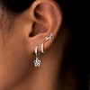 3-Pair Gold Plated Dangle Earrings Set: Seashell, Starfish & Cross Hoops for Multiple Piercings, Summer Gift - 4 of 4