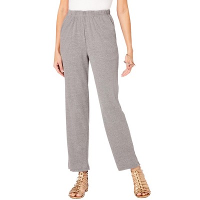 Roaman's Women's Plus Size Petite Straight Leg Soft Knit Pant