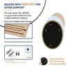ANDY STAR Modern Decorative 24 x 36 Inch Oval Wall Mounted Hanging Bathroom Vanity Mirror with Stainless Steel Metal Frame, Brushed Gold - 4 of 4