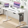GlasFlength Desk, Standing Desk with Splicing Board, Adjustable Height for Study Room, Game Room, Office, White, 120"*60"*71" - 3 of 4