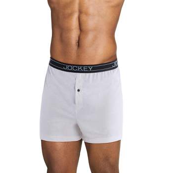 Jockey Men's Underwear 100% Cotton Woven 5 Boxer, Baxter Light