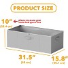 3 Pack 86qt Under Bed Storage Containers with Lids - 10" High Large Organizers for Bedroom, Closet, Clothes, Bed Sheets  - SpaceAid - 2 of 4