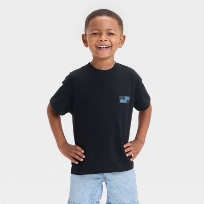 Toddler Boys' Short Sleeve Skateboarding Dino T-Shirt - Cat & Jack™ Black