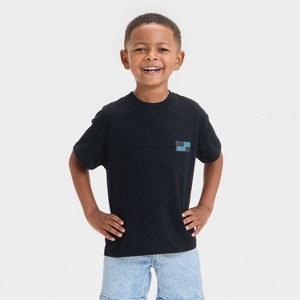 Toddler Boys' Short Sleeve Skateboarding Dino T-Shirt - Cat & Jack™ Black - 1 of 4