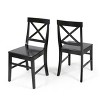 Set of 2 Upholstered and Wood Dinng Chair Roshan Farmhouse Acacia Wood-CENGHU - 2 of 4