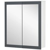 kleankin Medicine Cabinet, Bathroom Mirror with Storage Cabinet and 2 Adjustable Shelves, Wall Mounted Bathroom Vanity Mirror, White - 4 of 4