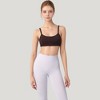 Anna-Kaci Active Women's Square Neck Sports Bra with Wide Fixed Straps and Smooth Seamless Design - 2 of 4