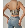 Vintage Floral Cami Top with Corset Waist - 3 of 4