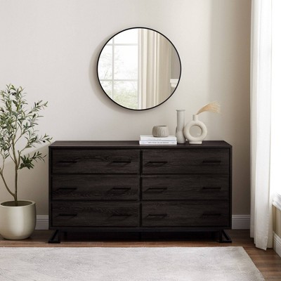 Saracina Home Modern Bent Leg 6 Drawer Dresser
