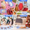 Hachikiko Blue and White Buffalo Plaid Plates, Blue Checkered Disposable Paper Food Trays for Dessert Appetizers Snack Hotdog Rectangular Platters - 4 of 4
