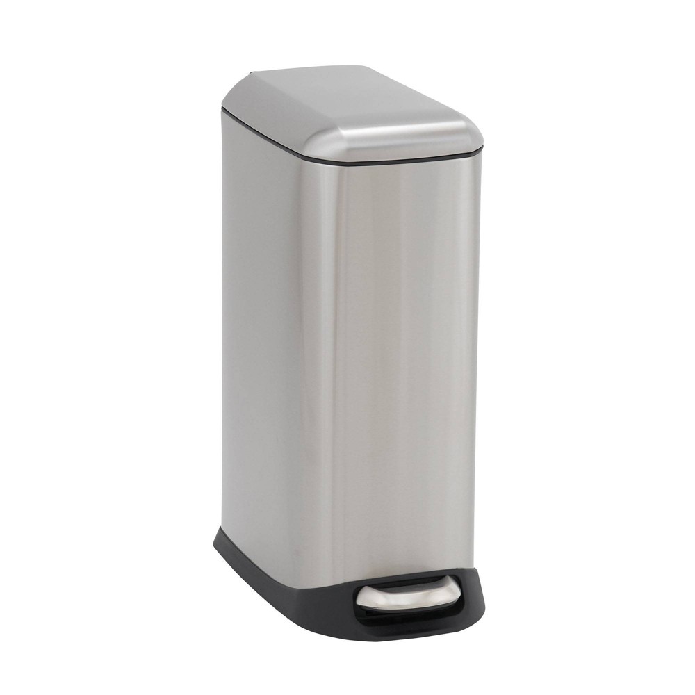 Household Essentials 20L Design Trend Narrow Step Trash Can Stainless Steel