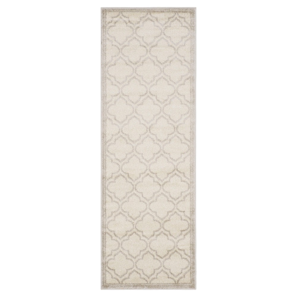 2'3inx7' Runner Coco Loomed Ivory/Light Gray - Safavieh