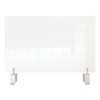 Ghent Clear Partition Extender with Attached Clamp, 29 x 3.88 x 24, Thermoplastic Sheeting - 2 of 3