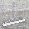 Bathroom Shower Door, Window and Mirror Squeegee with Suction Storage Hook - 12", Clear - 3 of 4