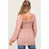 Pinkblush Mauve Printed Smocked Maternity Tunic Top - 3 of 3