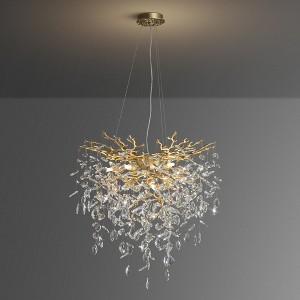 23"Modern Crystal Branch Chandelier - 1 of 4