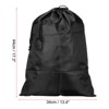 Unique Bargains Oxford Cloth Drawstring Closure Storage Bag 2 Pcs Black - 2 of 4